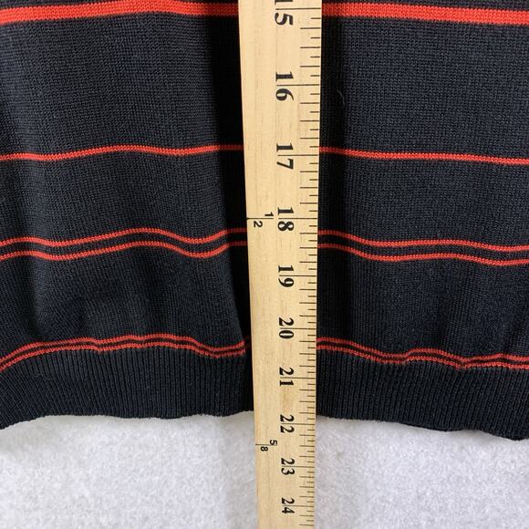 Women‎ Silk Blend Boxy Knit Top Black Red New England Coastal Old Money Preppy - Picture 6 of 10